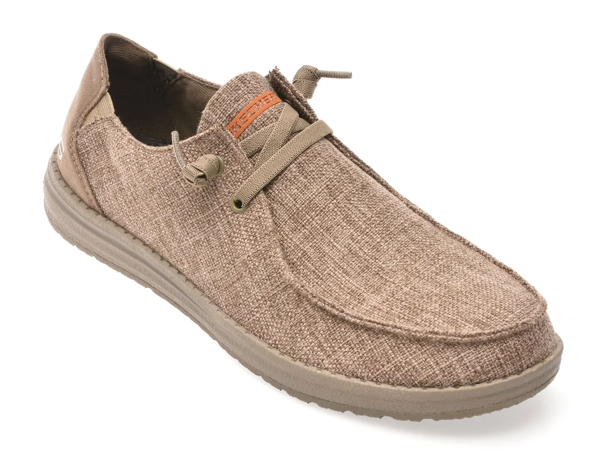 Mocasini SKECHERS Bej, MELSON, Din Material Textil