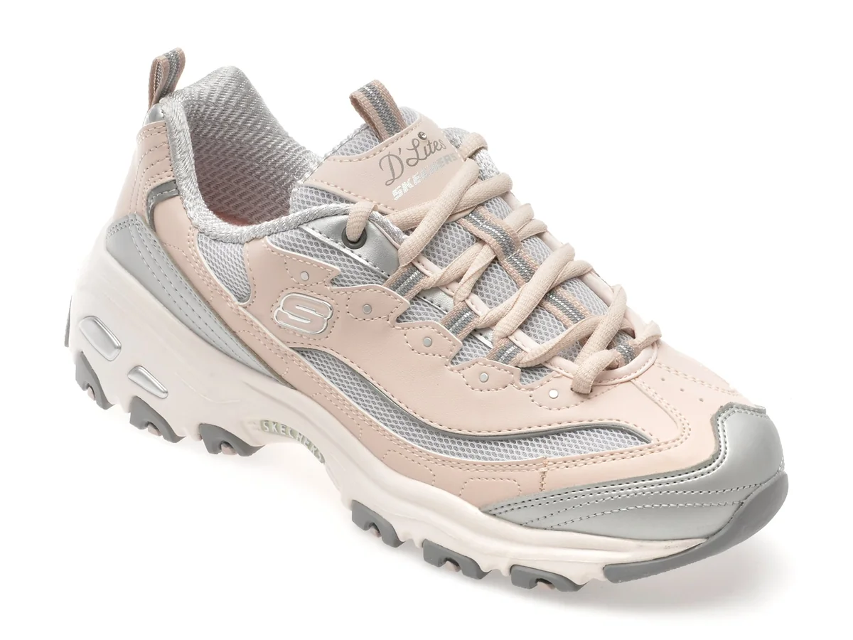 Pantofi Sport Skechers Bej, D LITES, Din Material Textil