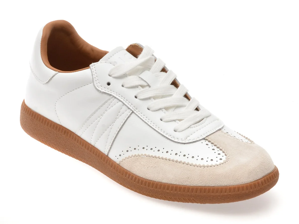 Pantofi Sport Epica Albi, 5657, Din Piele Naturala