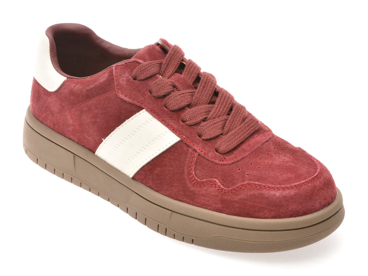 Pantofi Sport Flavia Passini Rosii, 1066, Din Nabuc