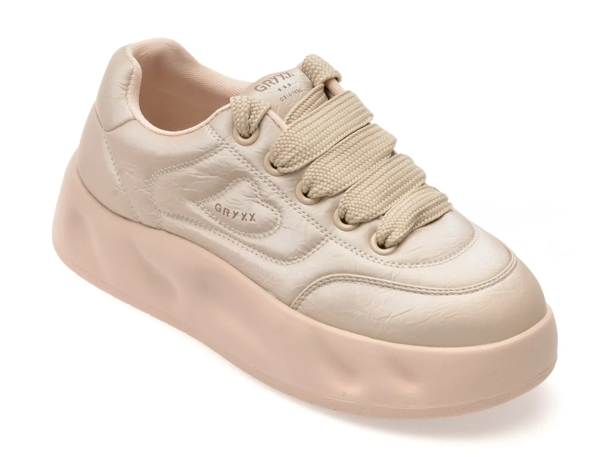 Pantofi Sport GRYXX Nude, 2297, Din Piele Ecologica