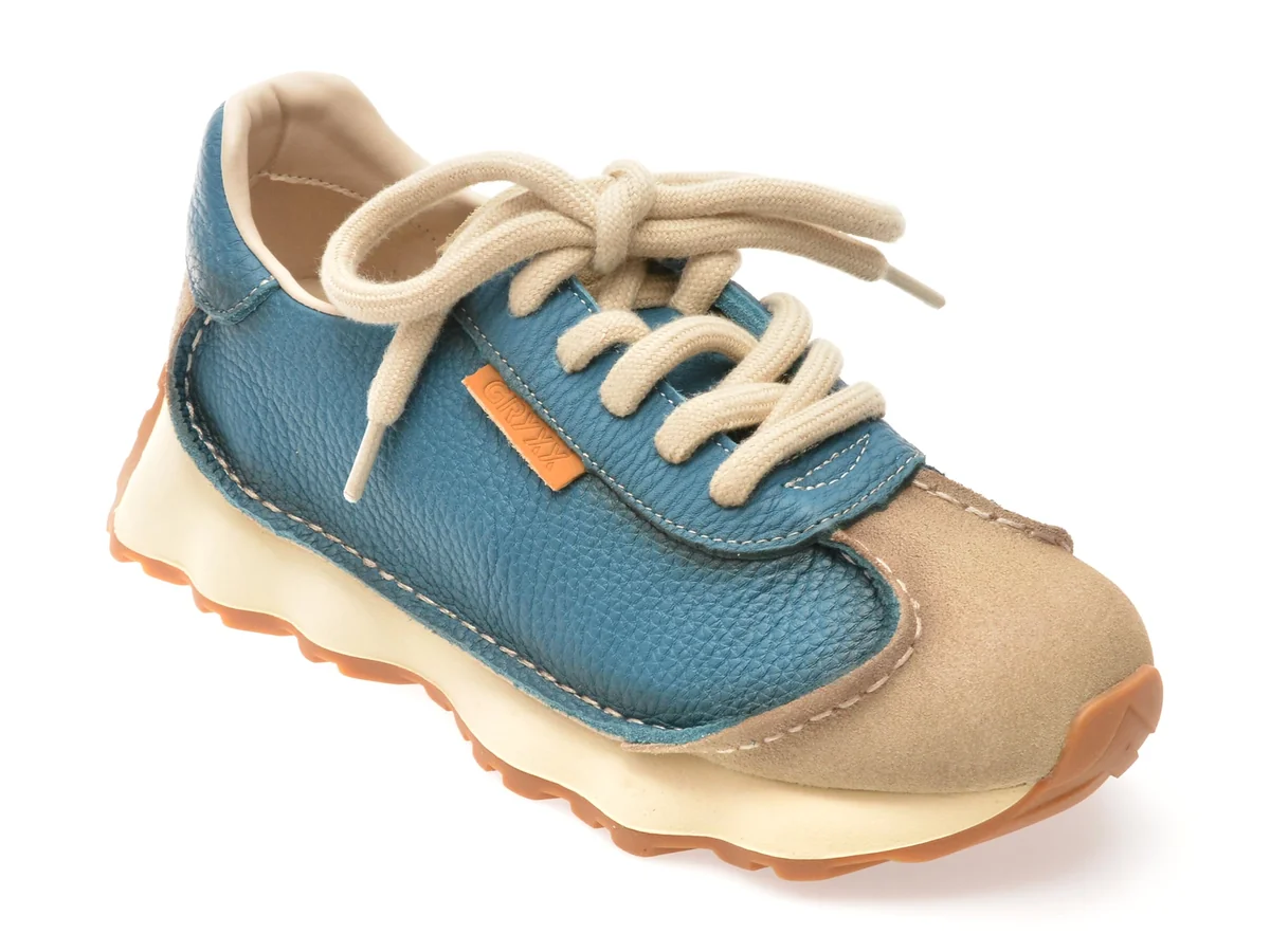 Pantofi Sport GRYXX Albastri, 2693, Din Piele Naturală