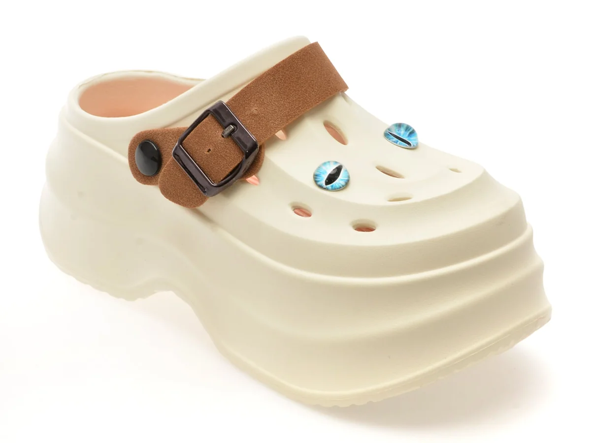 Papuci GRYXX Bej, E821, Din Piele Ecologica