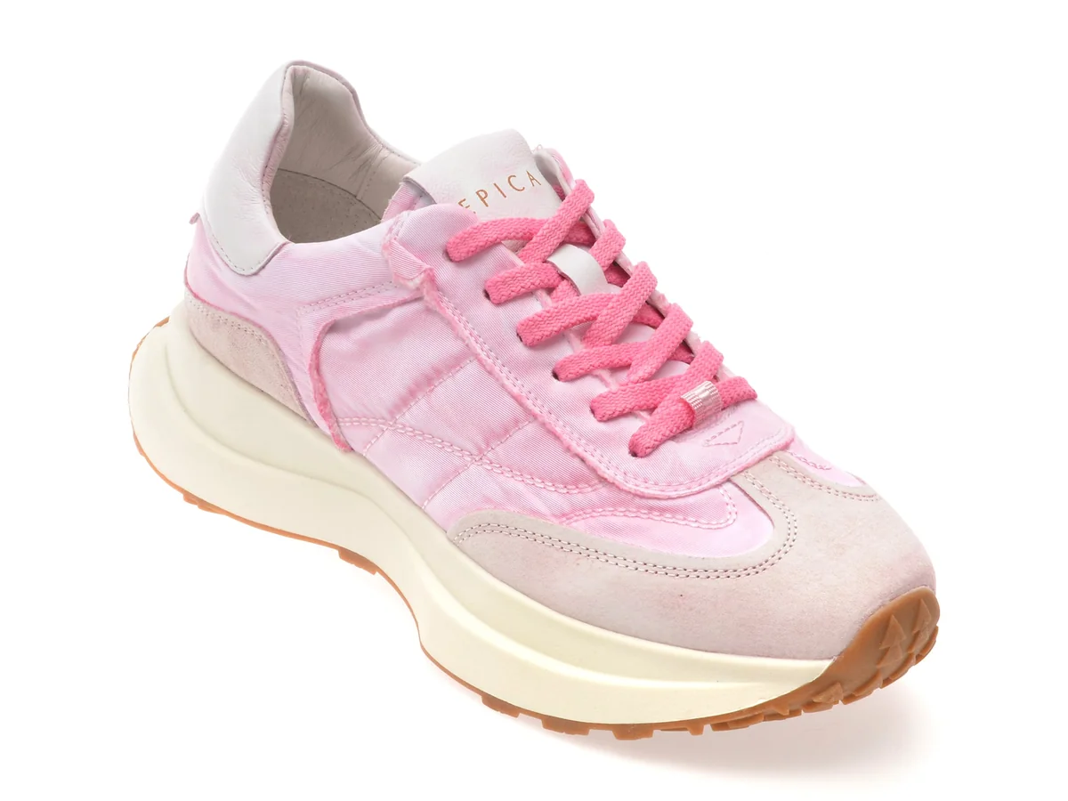 Pantofi Sport Epica Roz, QS665, Din Material Textil