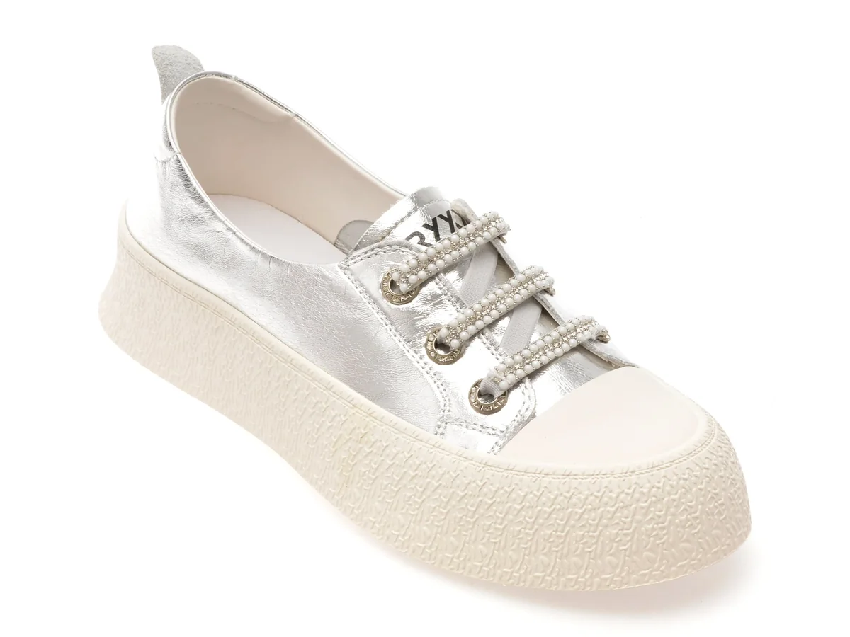 Pantofi Sport GRYXX Argintii, 24992, Din Piele Naturala