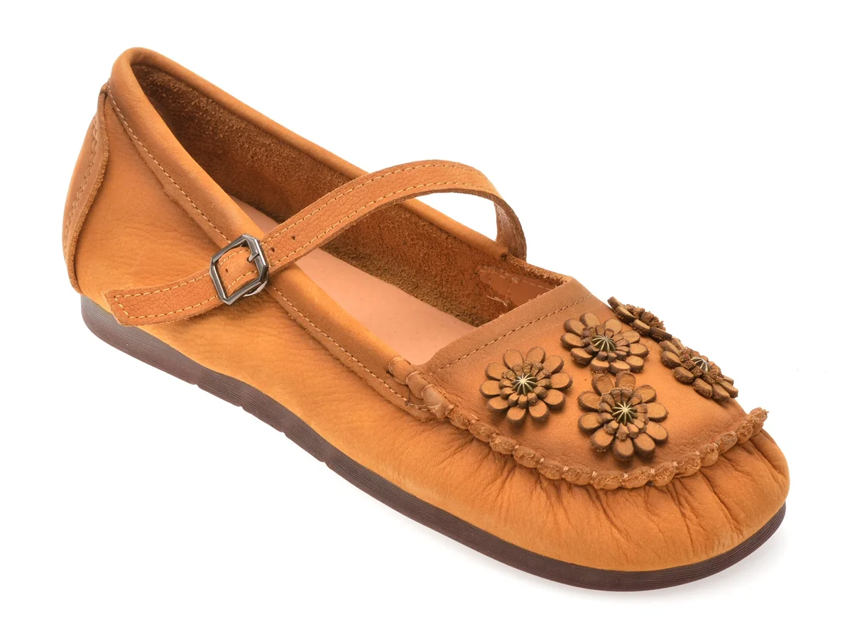 Pantofi GRYXX Galbeni, 221, Din Nabuc