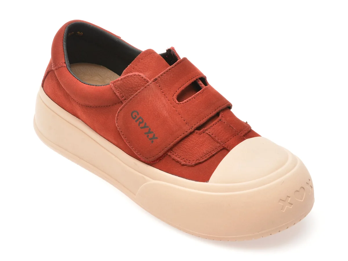 Pantofi Sport GRYXX Rosii, 8578, Din Nabuc