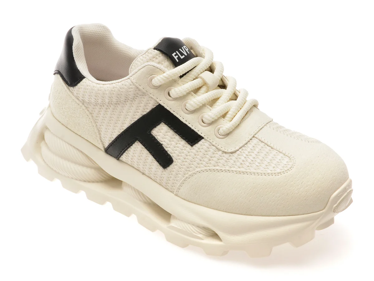 Pantofi Sport Flavia Passini Albi, M1132, Din Piele Ecologica