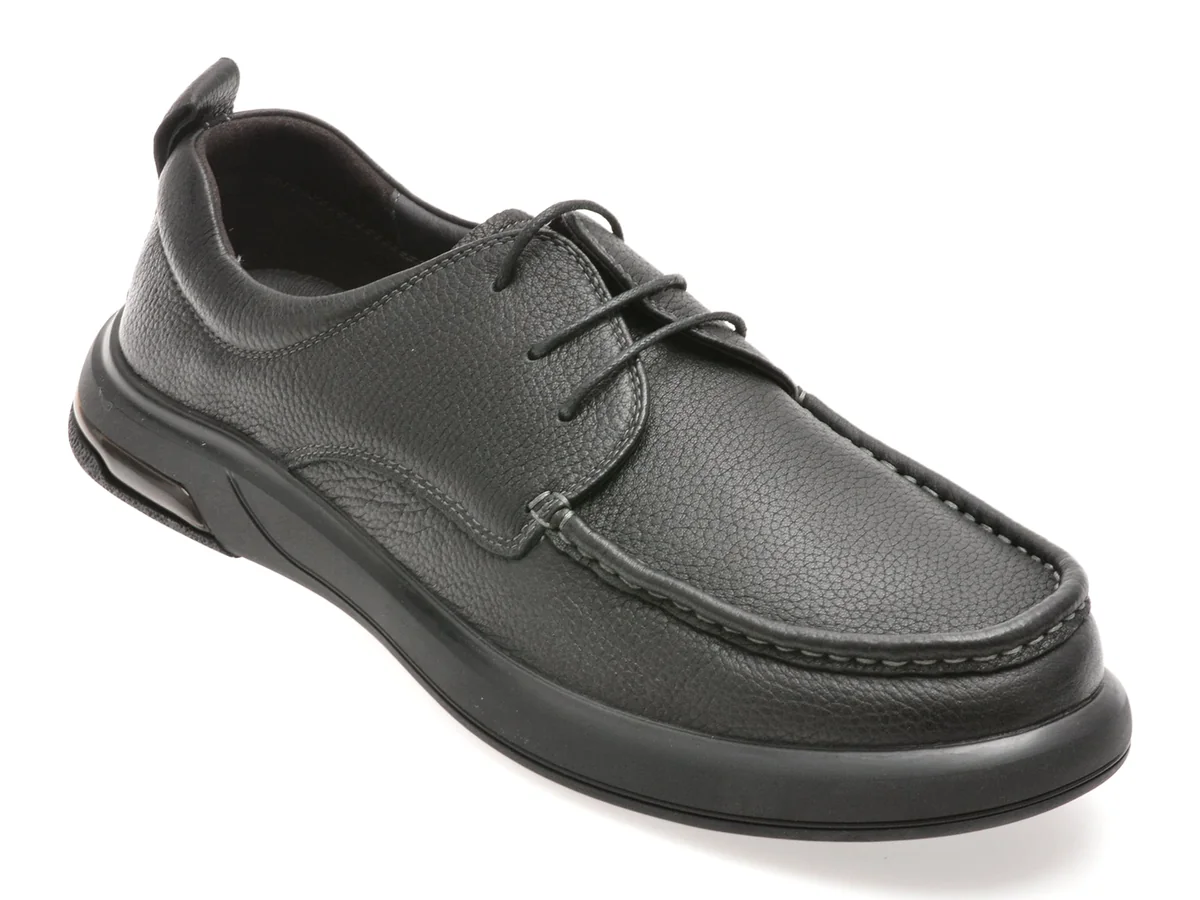 Mocasini Otter Negri, 97791, Din Piele Naturala