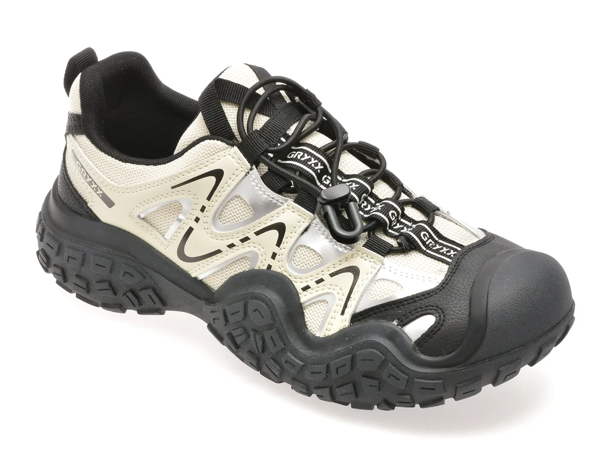 Pantofi Sport GRYXX Alb-Negru, 24318, Din Material Textil