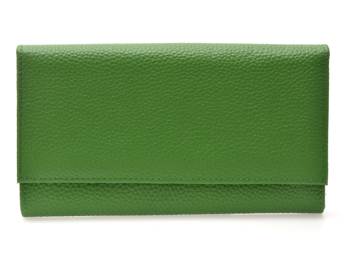 Portofel Verde, D7046, Din Piele Naturala