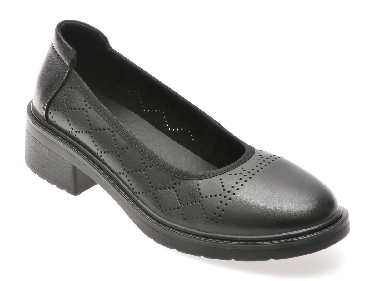 Pantofi Flavia Passini Negri, 215131, Din Piele Naturala