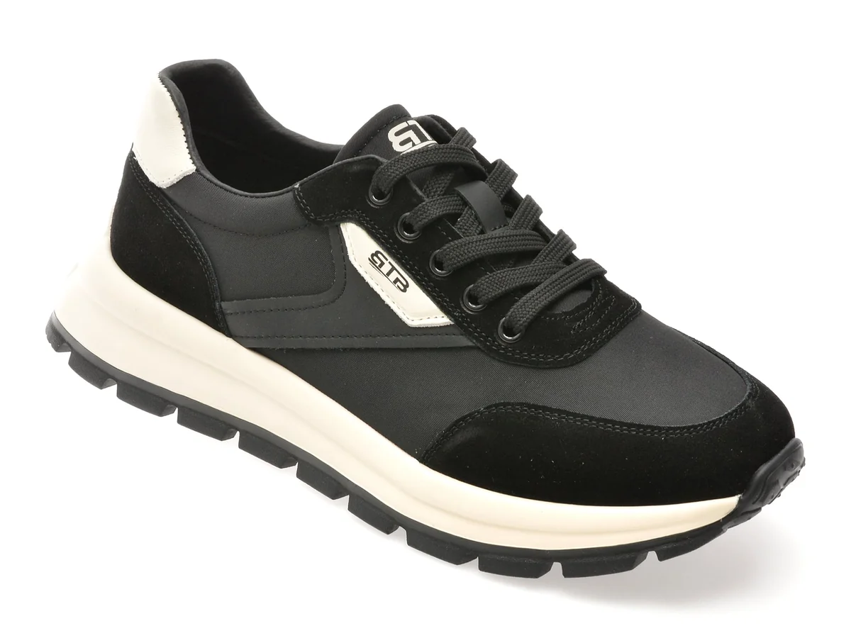 Pantofi Sport Bite The Bullet Negri, 5773, Din Material Textil