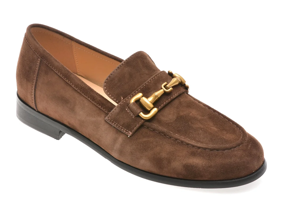 Mocasini EPICA Maro, 8519, Din Piele Intoarsa