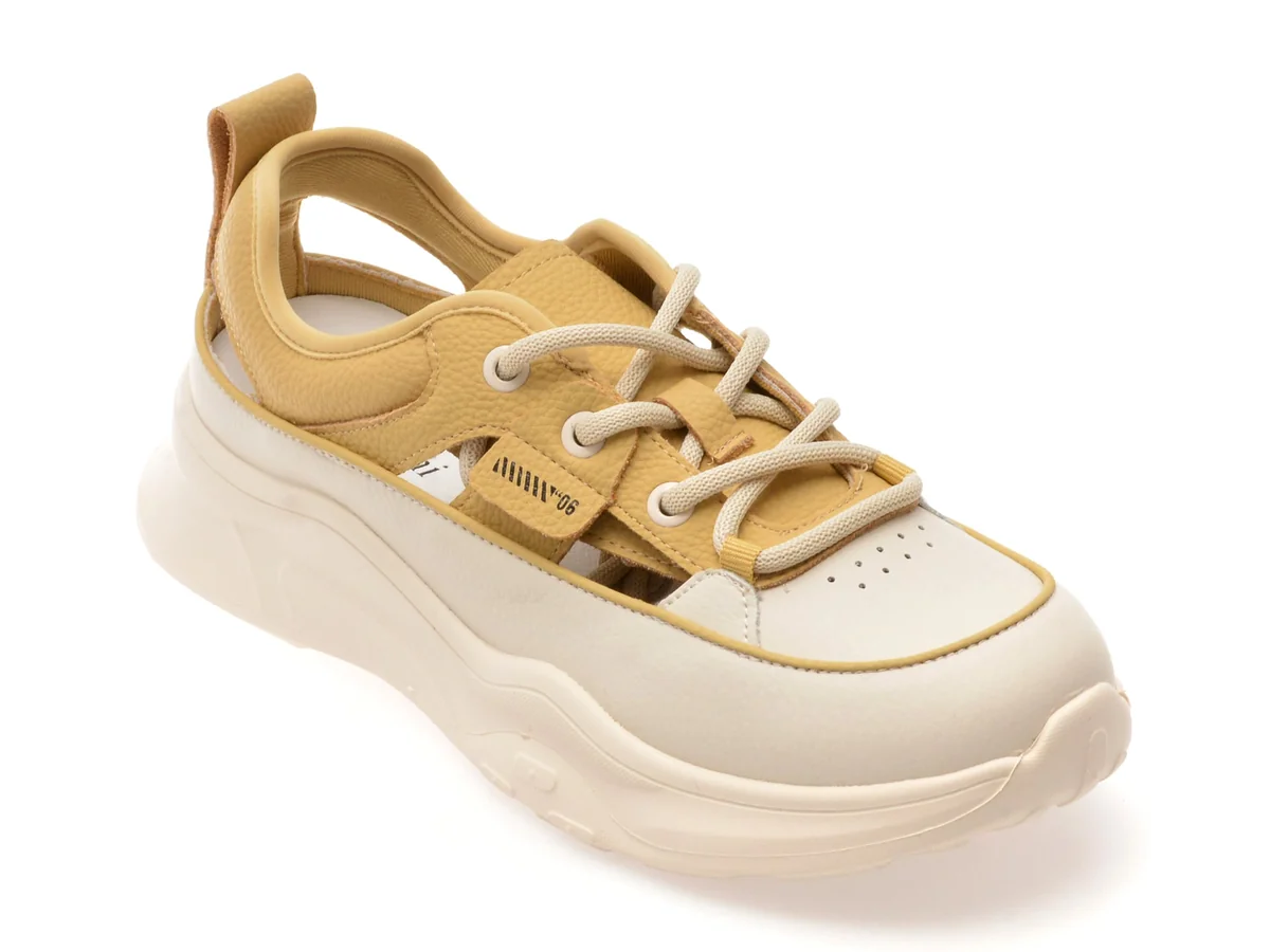 Pantofi Sport Flavia Passini Galbeni, 70136, Din Piele Naturala