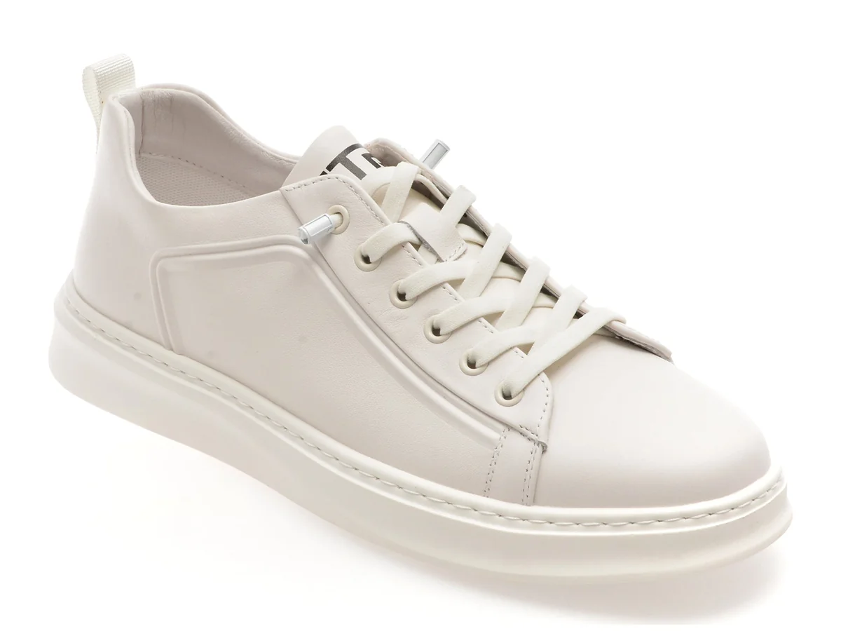 Pantofi Sport Bite The Bullet Albi, 3001663, Din Piele Naturală