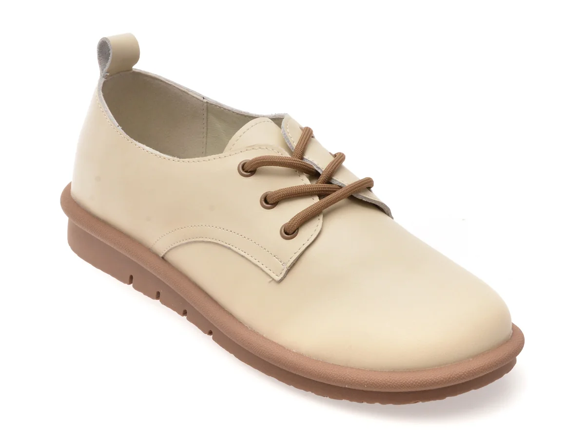 Pantofi GRYXX Bej, 7112, Din Piele Naturala