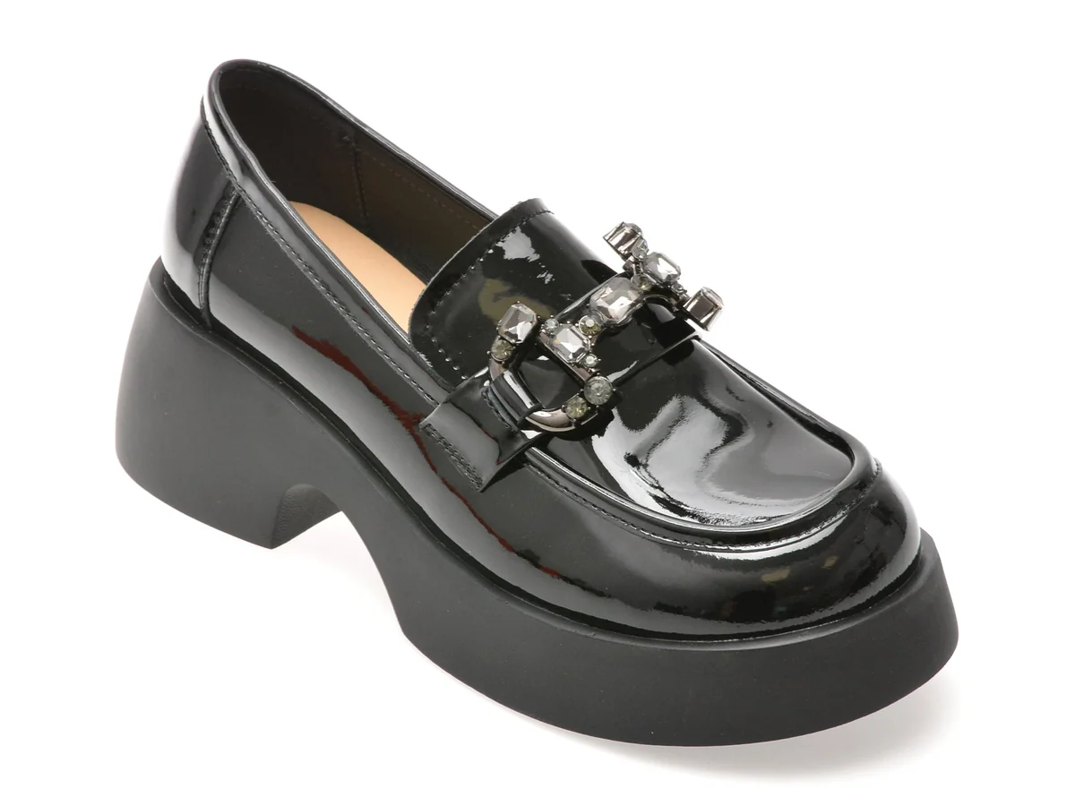 Mocasini GRYXX Negri, 88170, Din Piele Naturala Lacuita