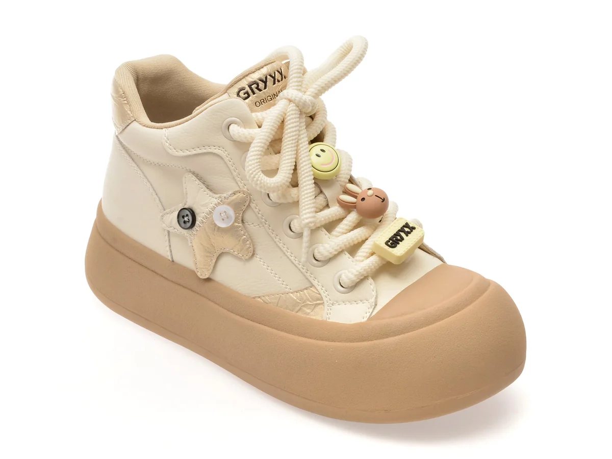 Ghete GRYXX Bej, 685718, Din Piele Naturală