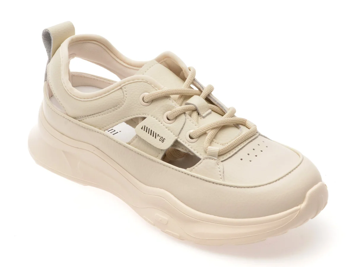 Pantofi Sport Flavia Passini Albi, 70136, Din Piele Naturala
