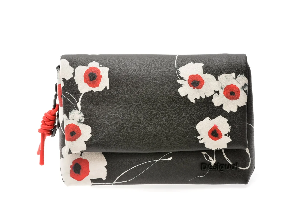 Geanta Desigual Neagra, SAXPA3, Din Piele Ecologica