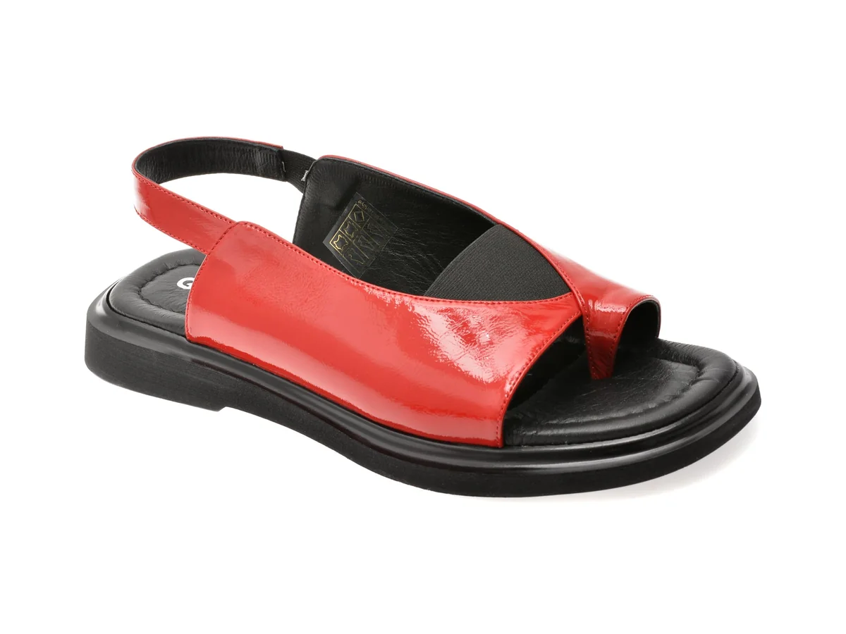 Sandale GRYXX Rosii, 341123, Din Piele Naturala Lacuita