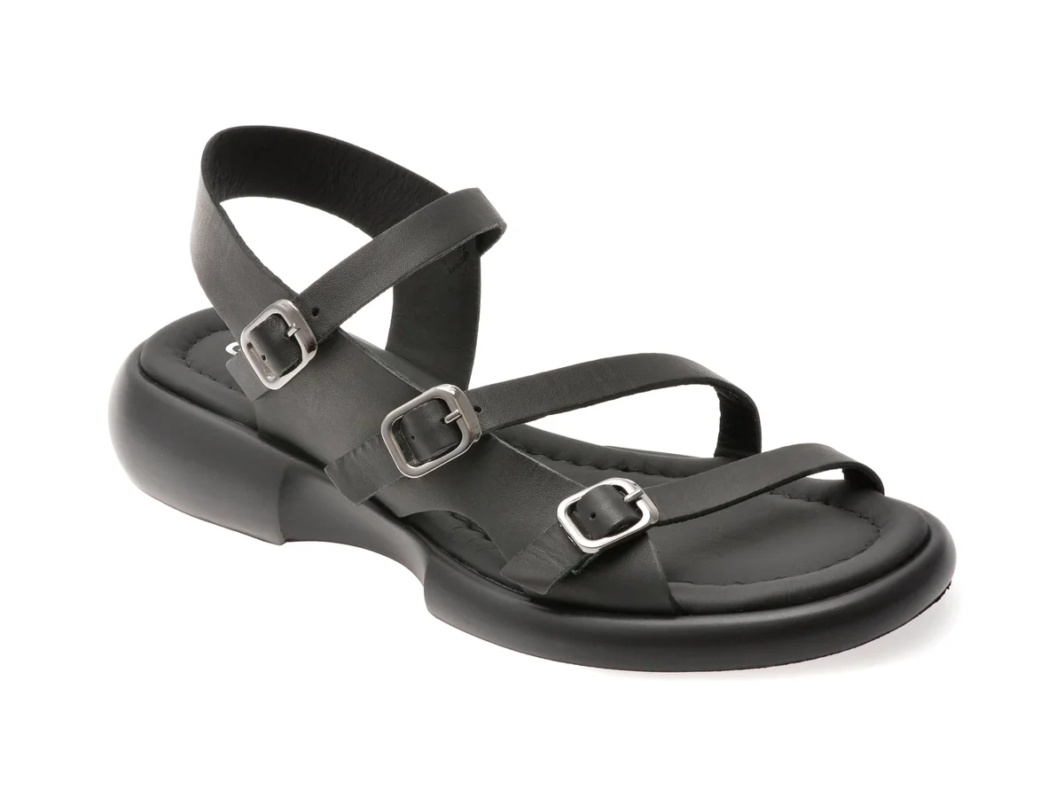 Sandale GRYXX Negre, 734110, Din Piele Naturală