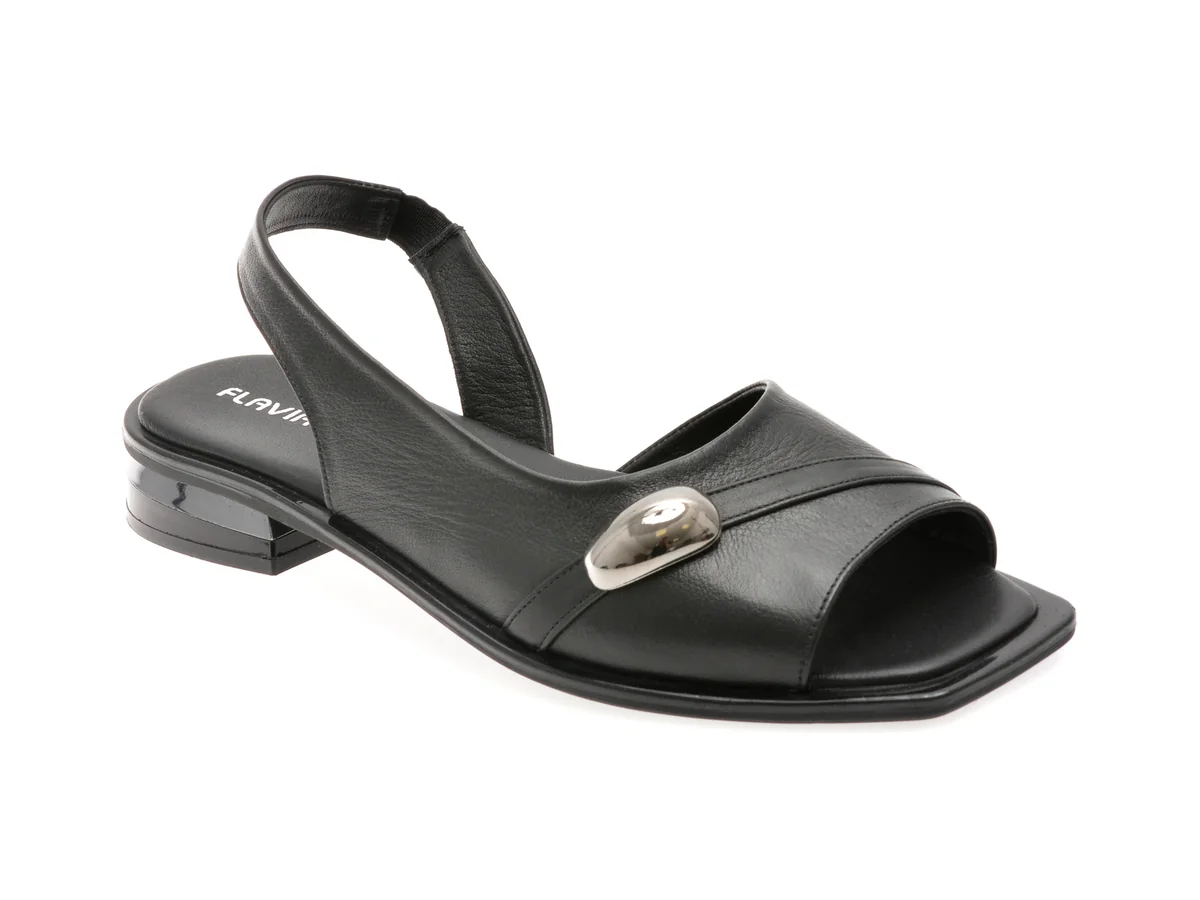 Sandale Flavia Passini Negre, 37226, Din Piele Naturală