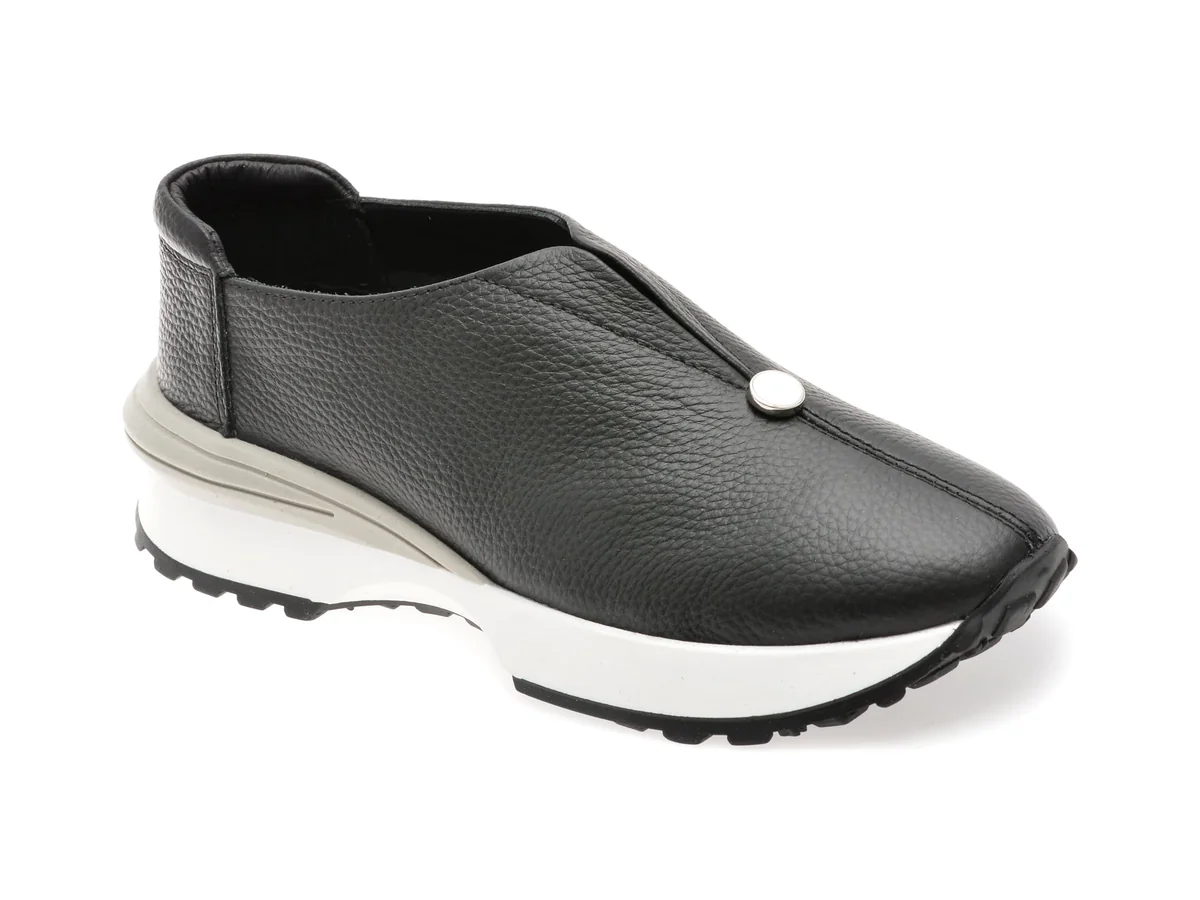 Pantofi Sport Epica Negri, 589A101, Din Piele Naturala