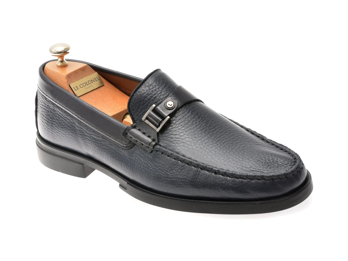 Mocasini Eleganți Le Colonel Bleumarin, 482134, Din Piele Naturală