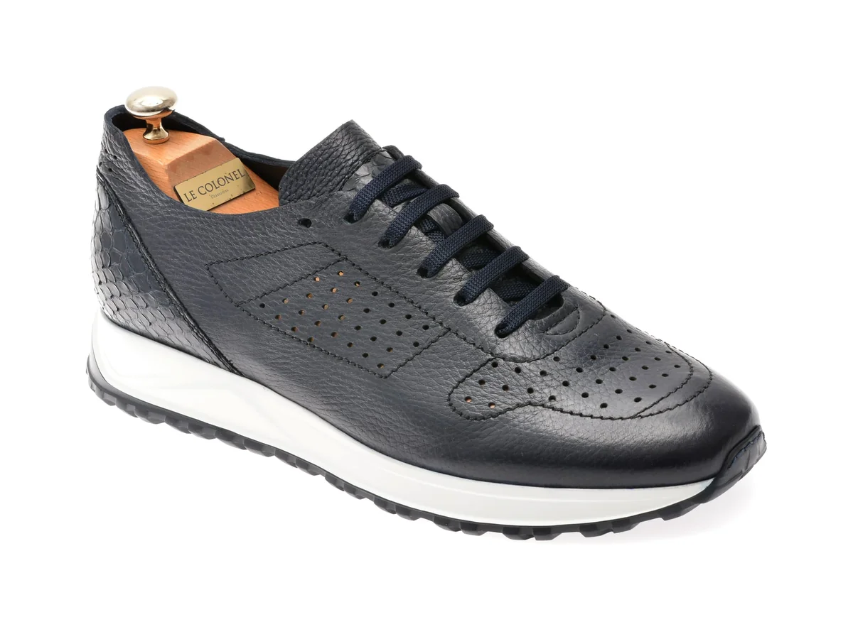 Pantofi Sport Le Colonel Bleumarin, 48901, Din Piele Naturala