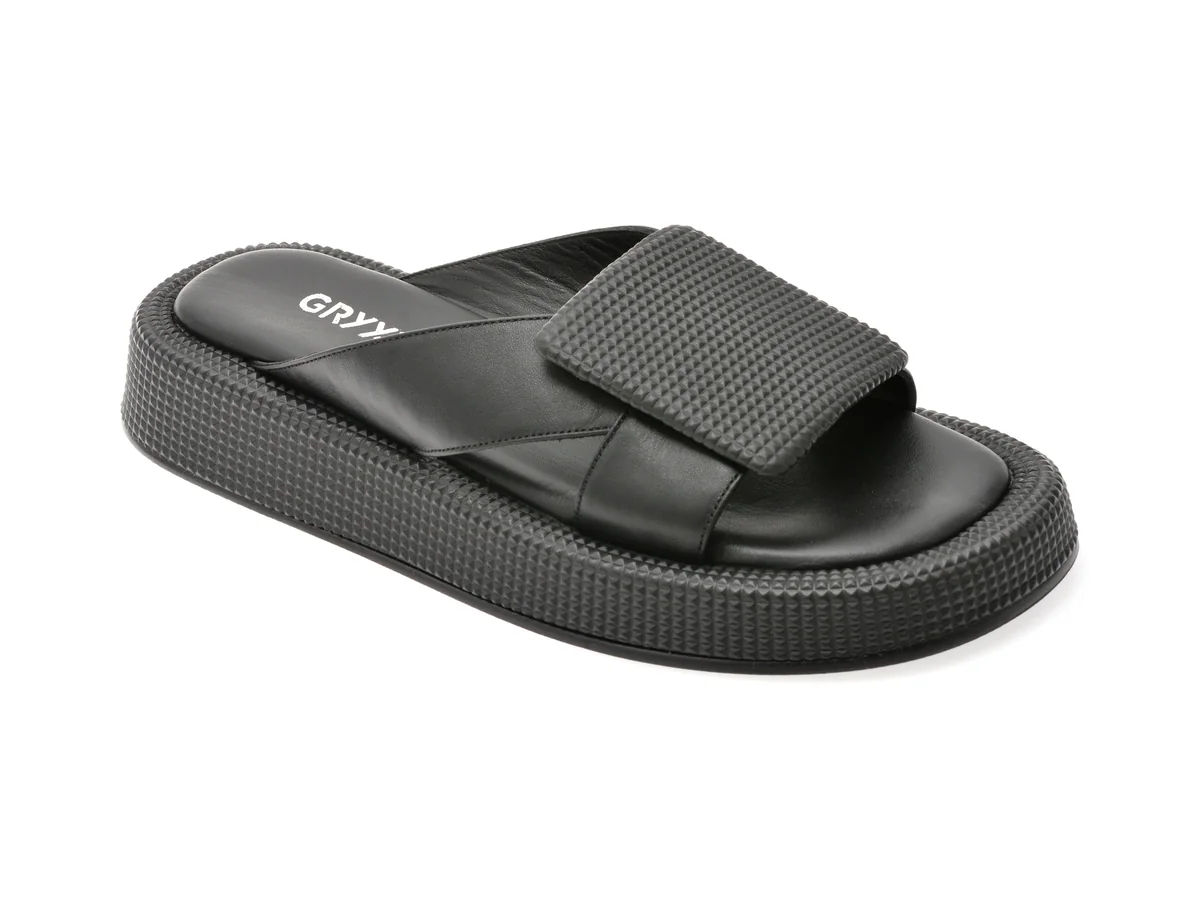 Papuci GRYXX Negri, 3154248, Din Piele Naturala