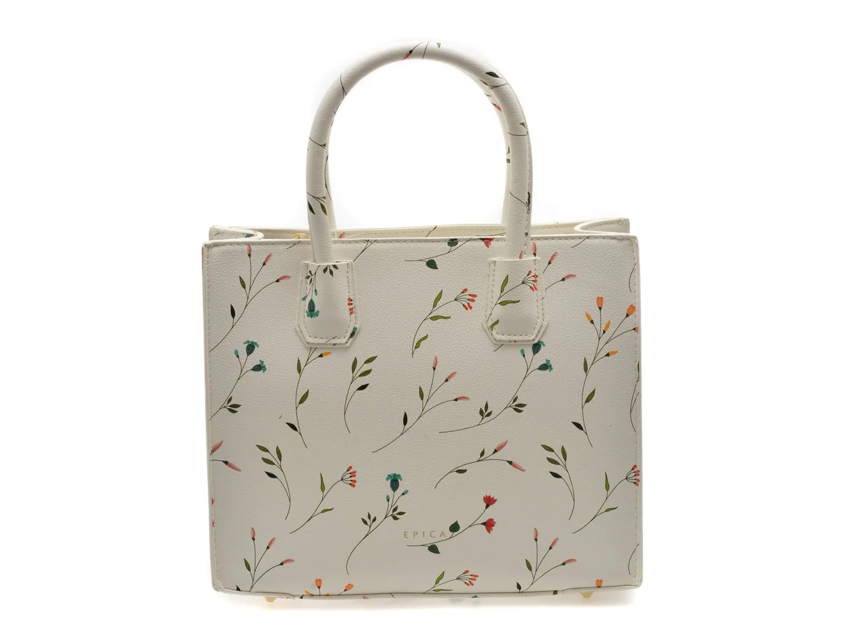 Geanta Epica Alba, 720355L, Din Piele Ecologica