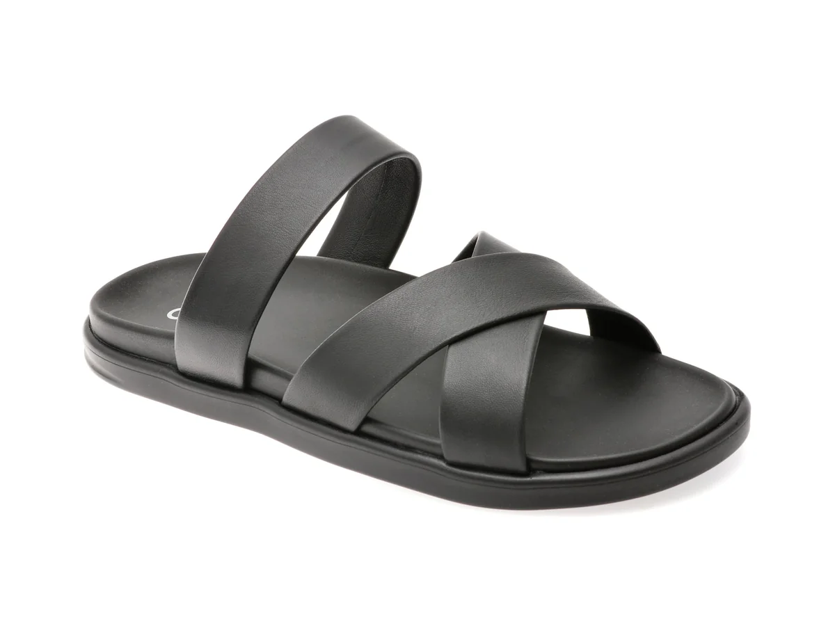 Papuci Otter Negre, 19981, Din Piele Naturala