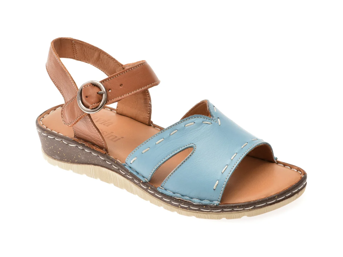 Sandale Flavia Passini Albastre, 1160, Din Piele Naturală