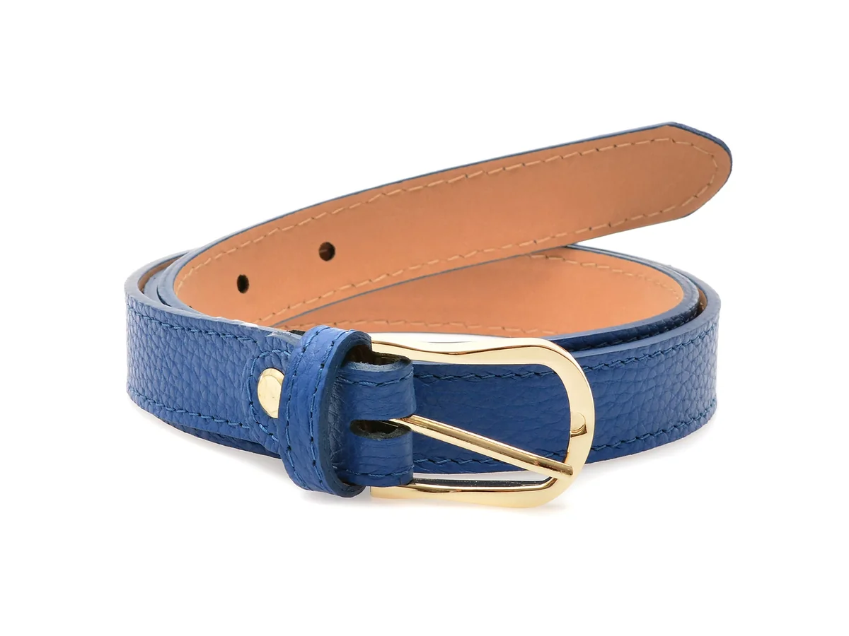 Curea Epica Albastră, F33, Din Piele Naturală