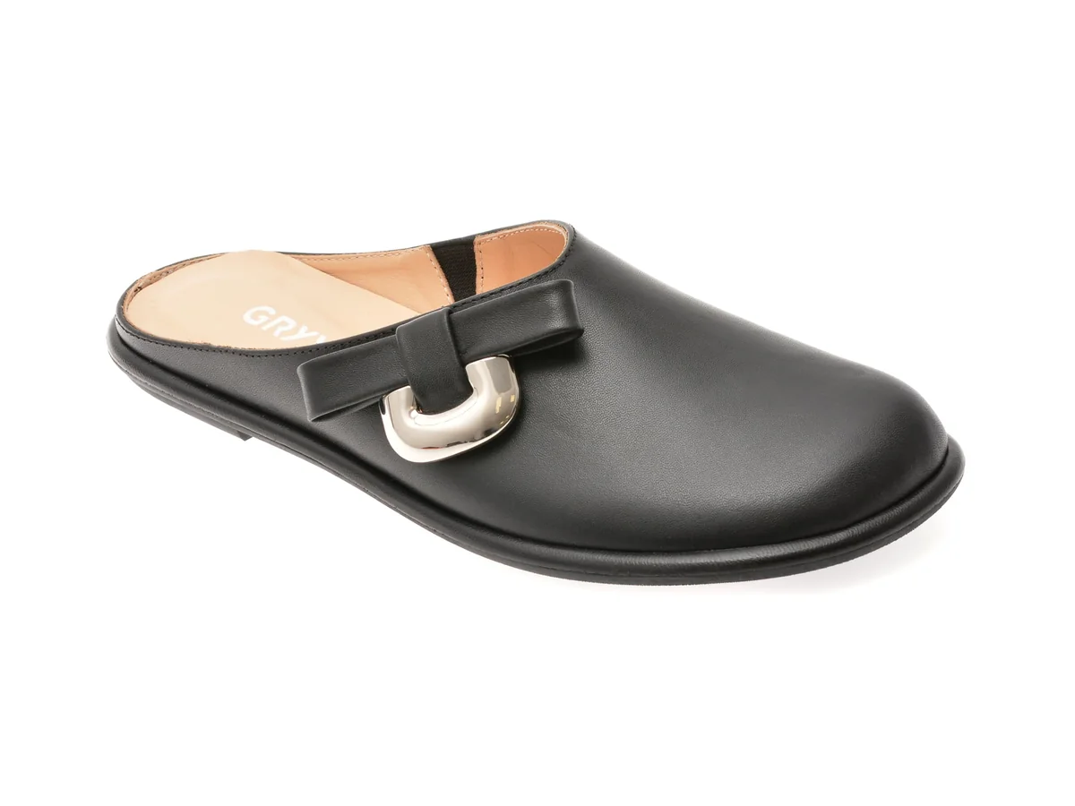 Papuci GRYXX Negri, 574295, Din Piele Naturala