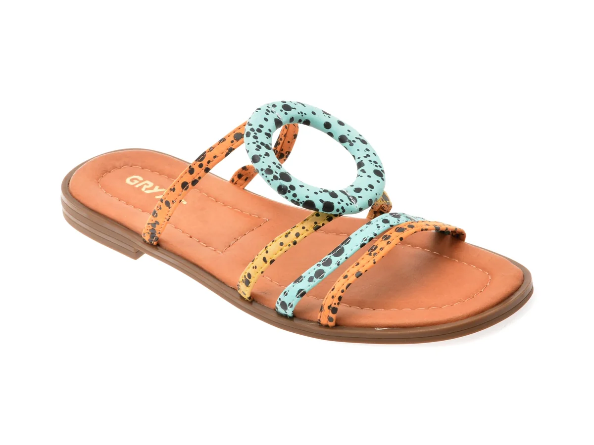 Papuci GRYXX Multicolor, 5691025, Din Piele Naturala