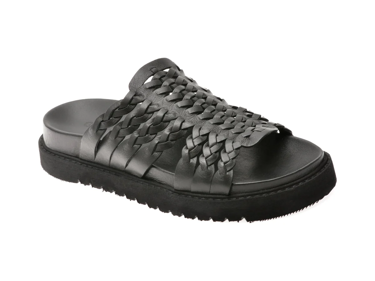Papuci GRYXX Negri, 452209, Din Piele Naturala