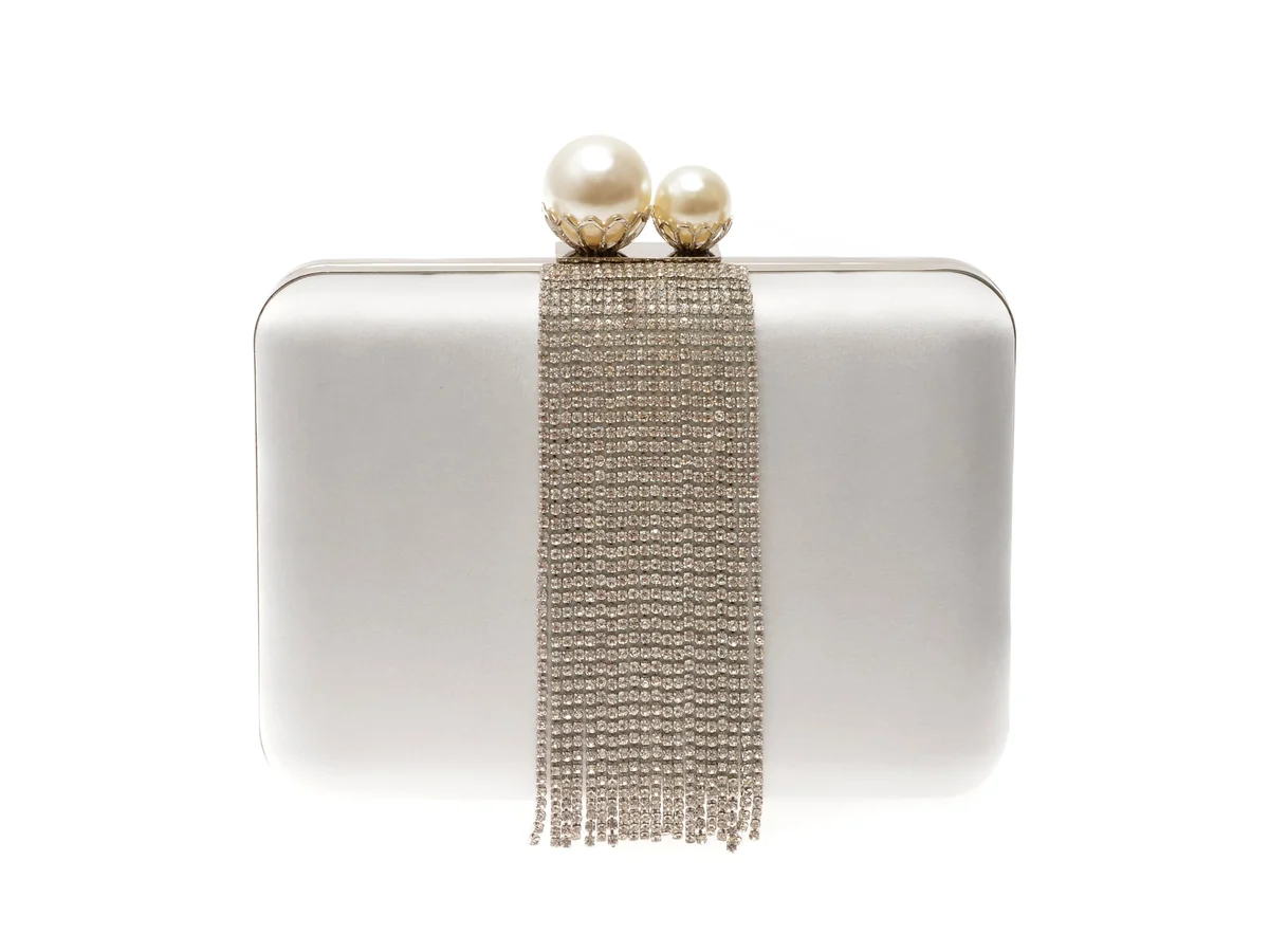 Geanta Epica Argintie, 8008, Din Material Textil