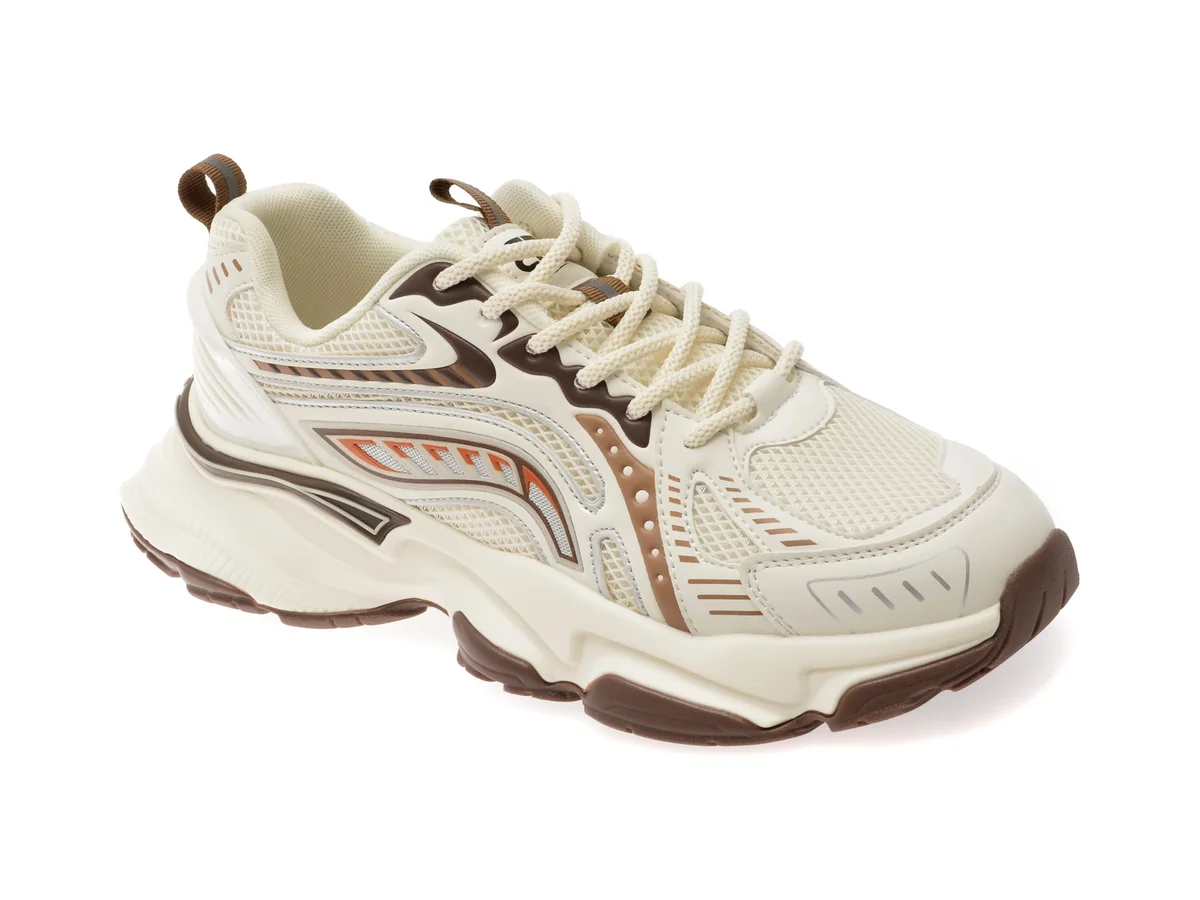 Pantofi Sport Bite The Bullet Albi, 8332, Din Material Textil