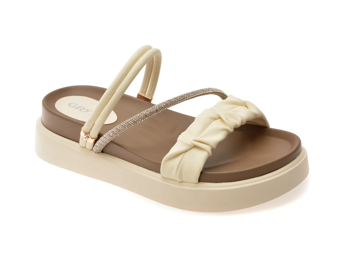 Papuci GRYXX Bej, 688, Din Piele Ecologica