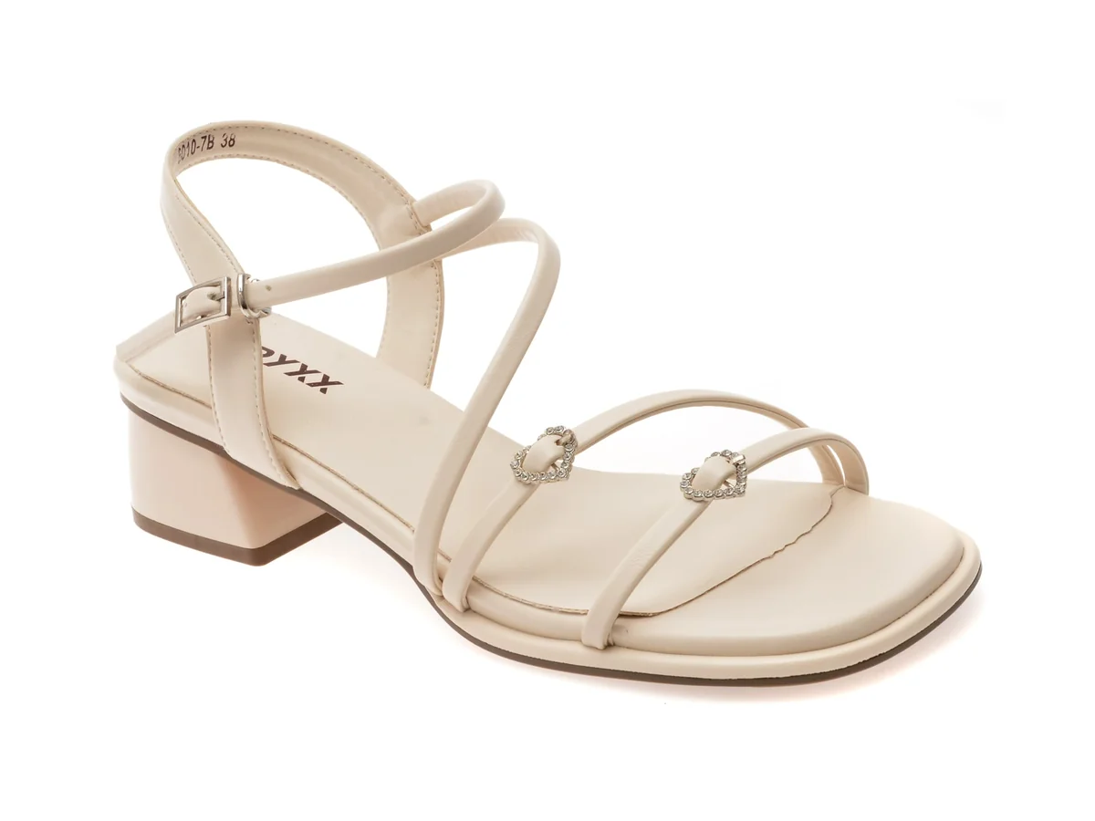 Sandale GRYXX Albe, 6010, Din Piele Ecologica