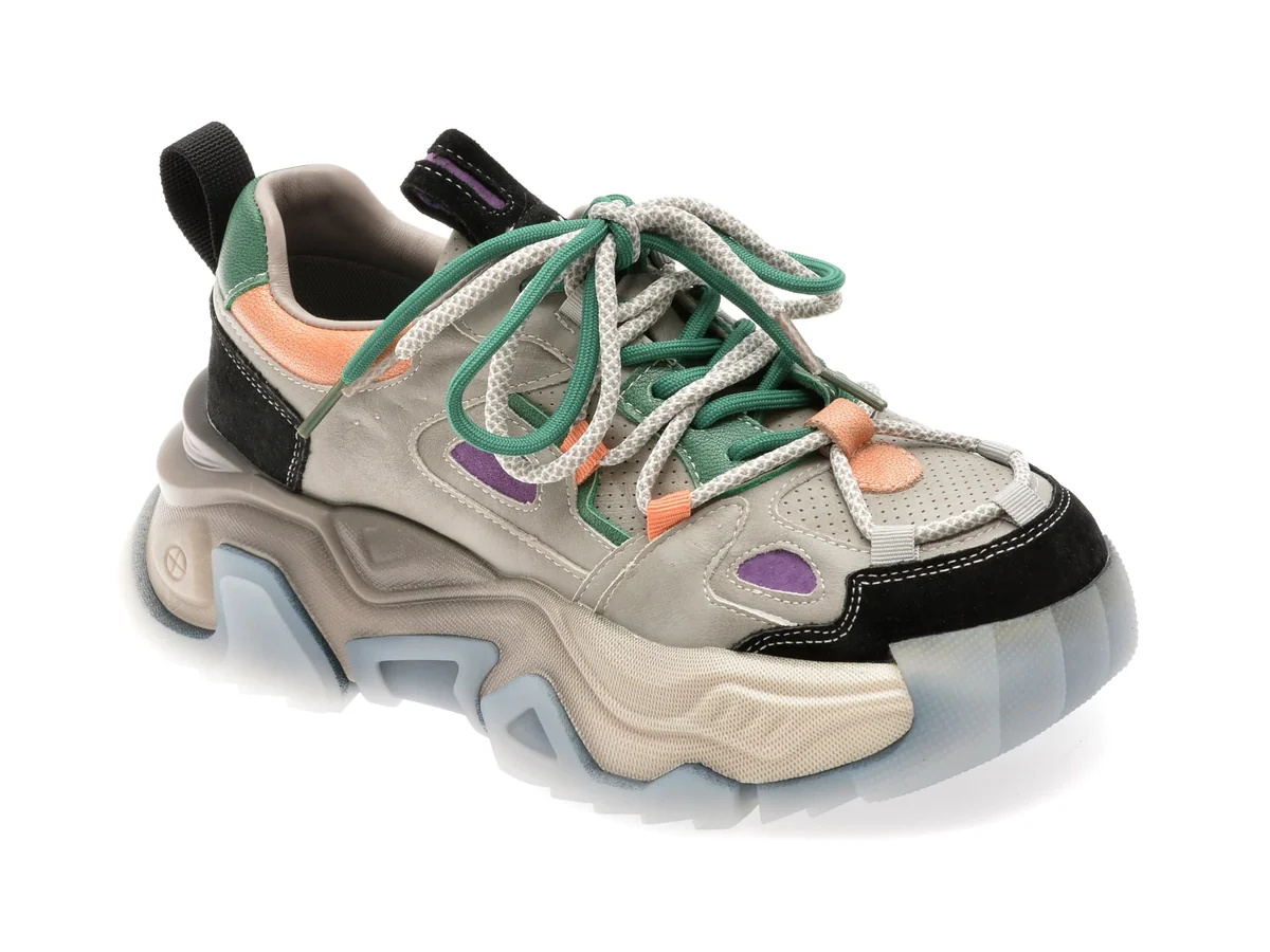 Pantofi Sport Gryxx Gri, 6968, Din Piele Naturala