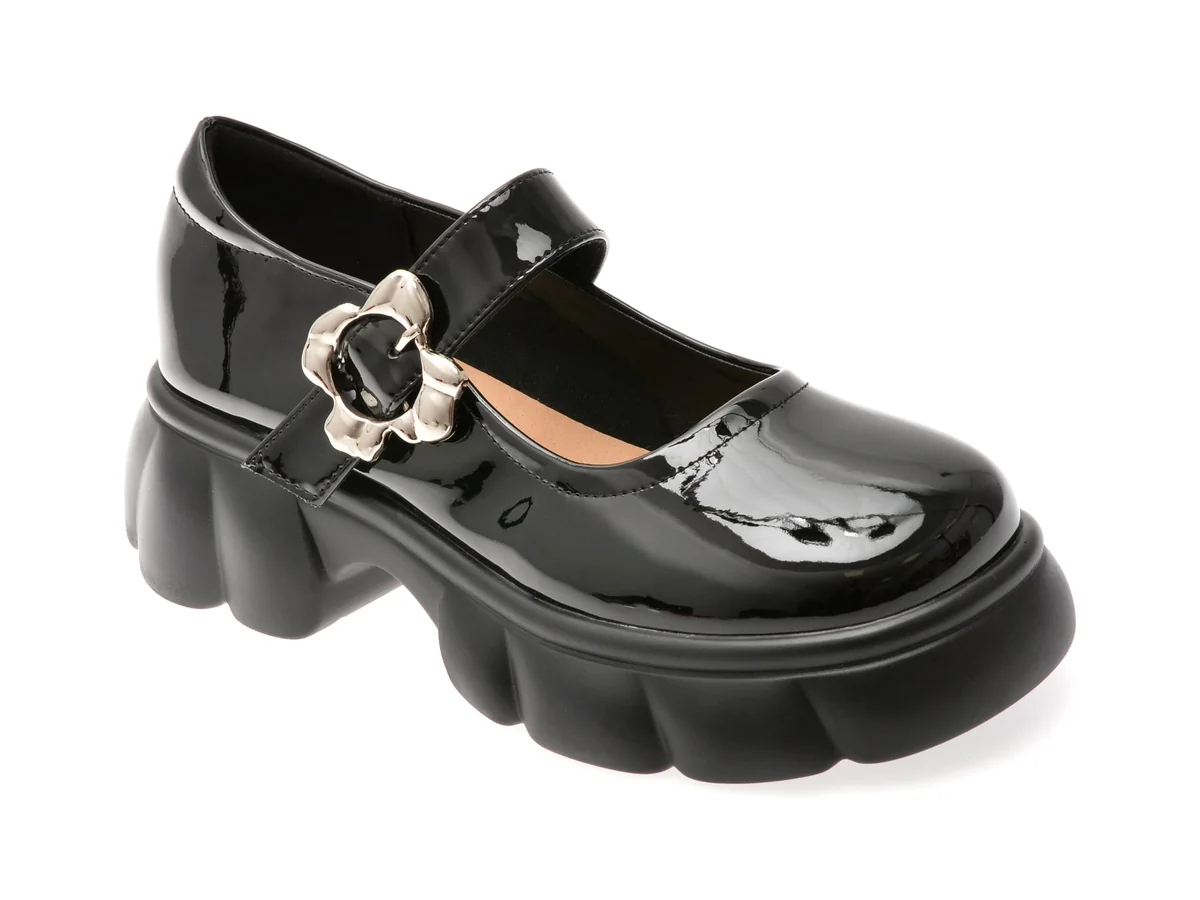 Pantofi GRYXX Negri, 15002, Din Piele Naturala Lacuita