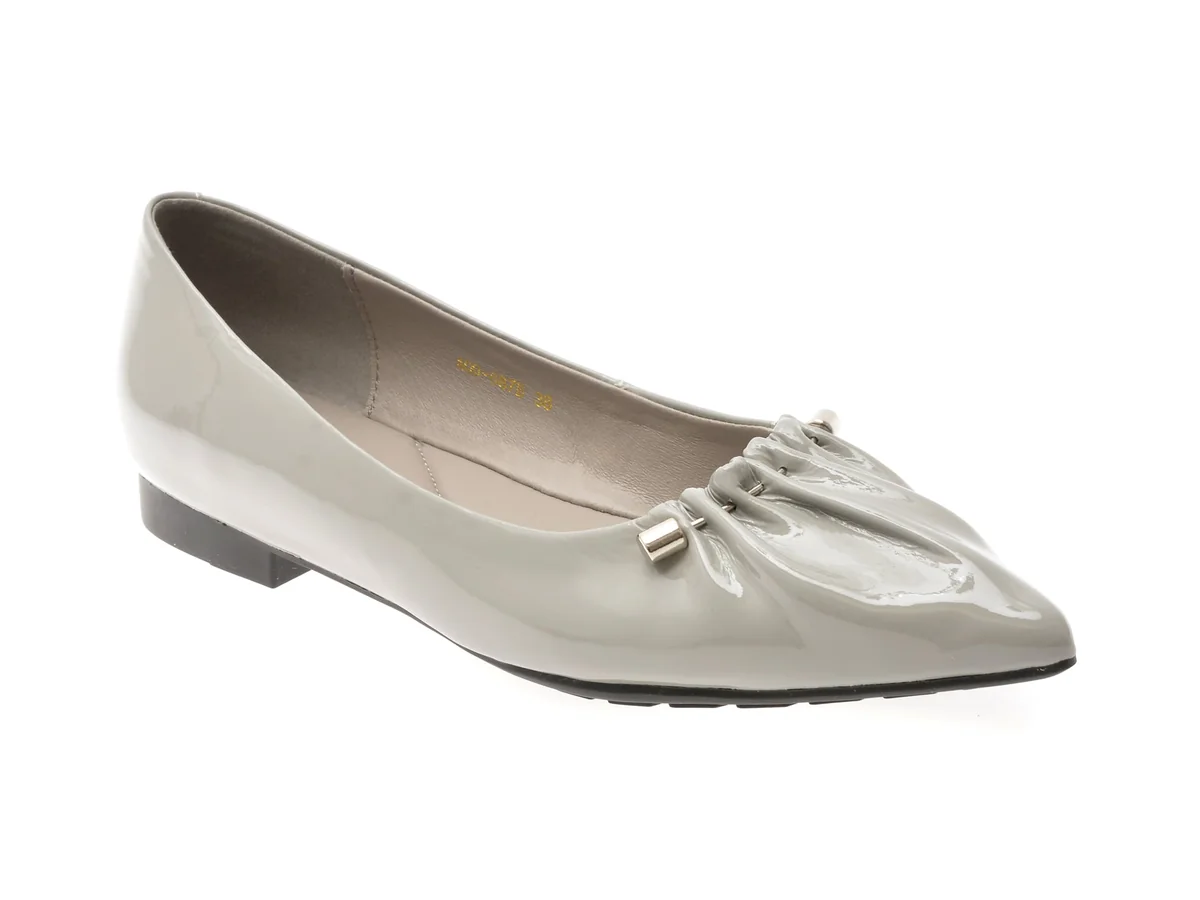 Balerini Epica Gri, A09, Din Piele Naturală Lăcuită