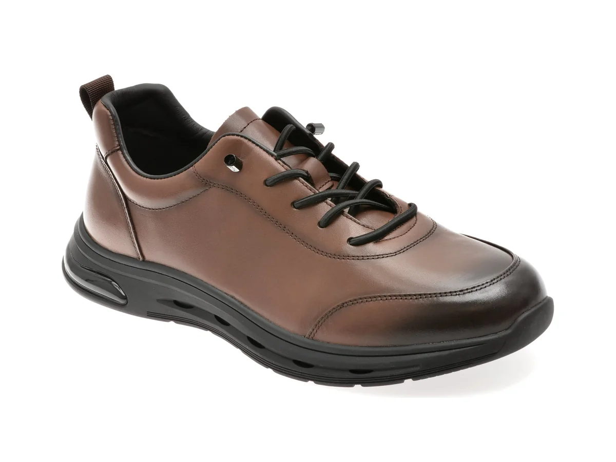 Pantofi Sport Epica Maro, T8167, Din Piele Naturală