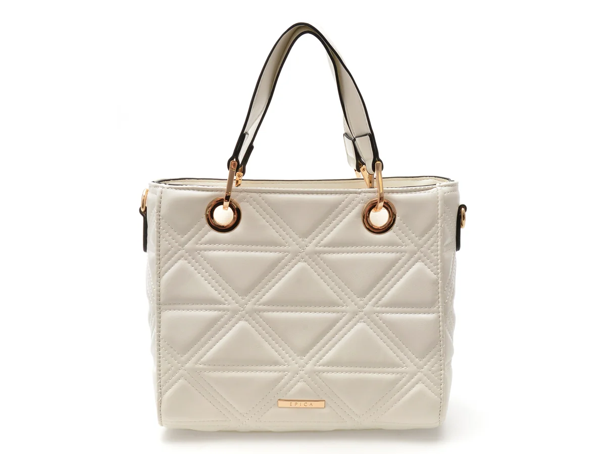 Geanta Epica Alba, 2371, Din Piele Ecologica