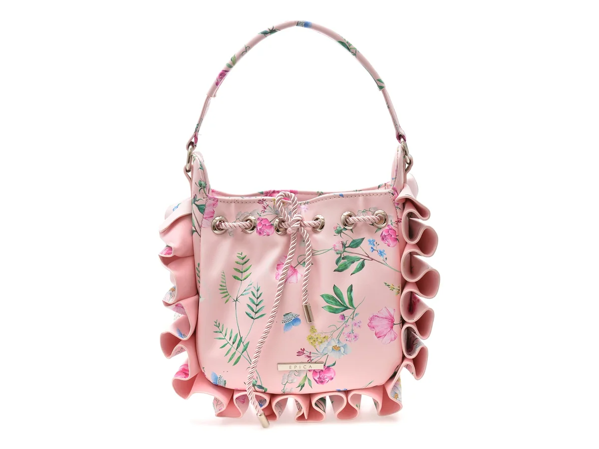 Geanta Epica Roz, 8023, Din Piele Ecologica