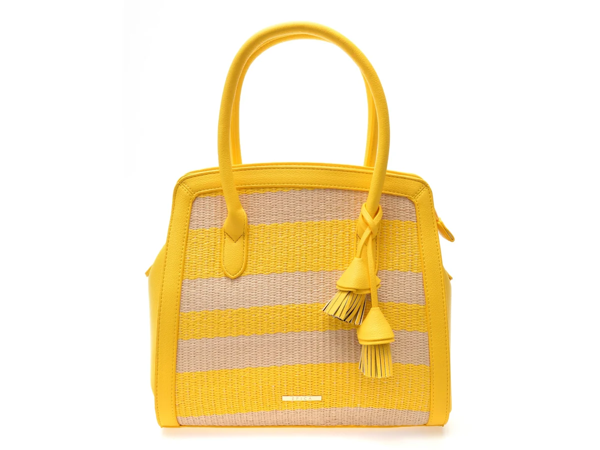 Geanta EPICA Galbena, 118, Din Piele Ecologica